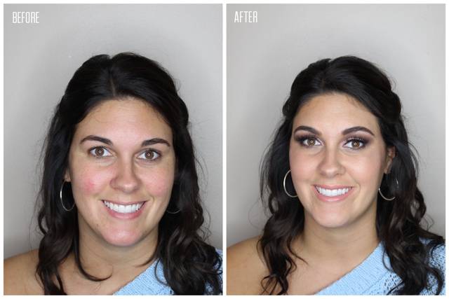 Before and after makeup