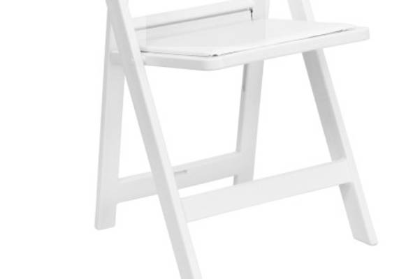 Classic white padded chairs