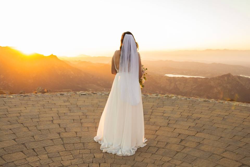 Bride and her Sunset
