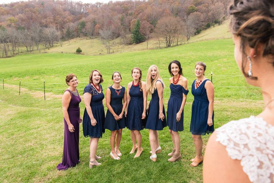 Bride's reveal