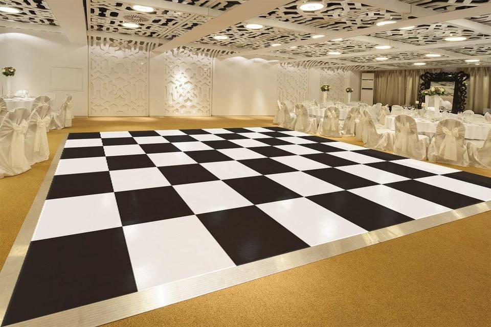 Black/white dance floor