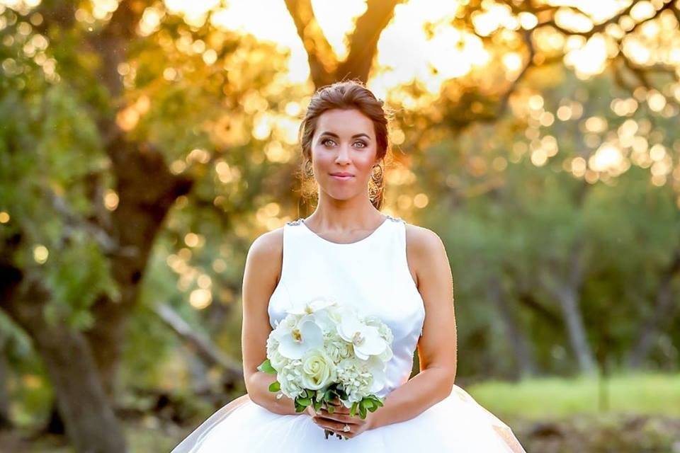 Bride in white