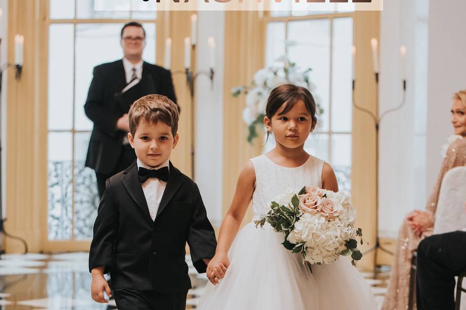 Bride and groom departing