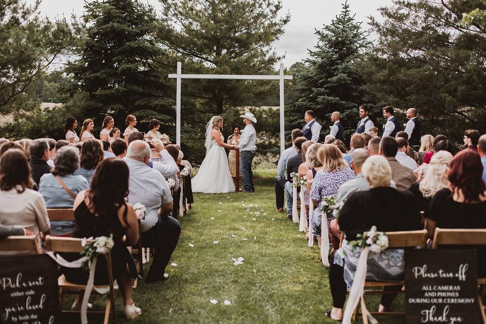 Ceremony outdoors