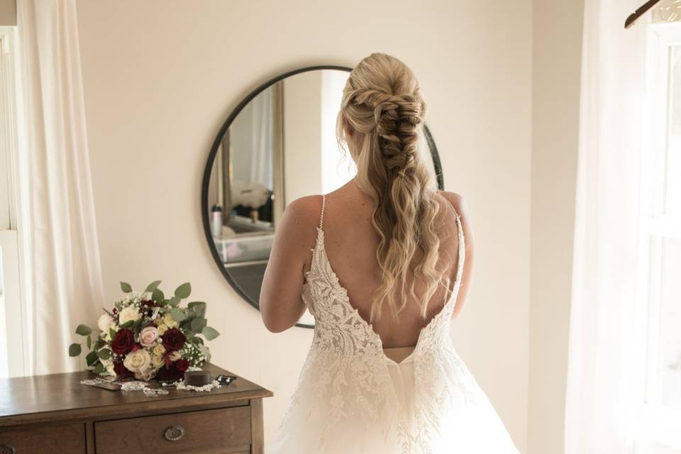 Bride In Bridal Room