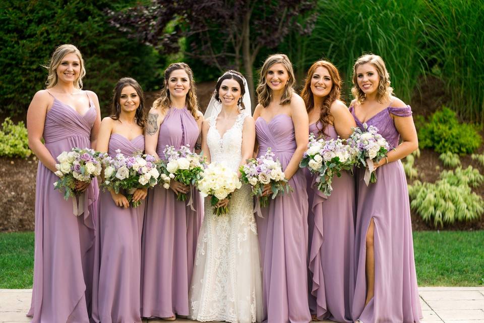 Bouquets lavender and white