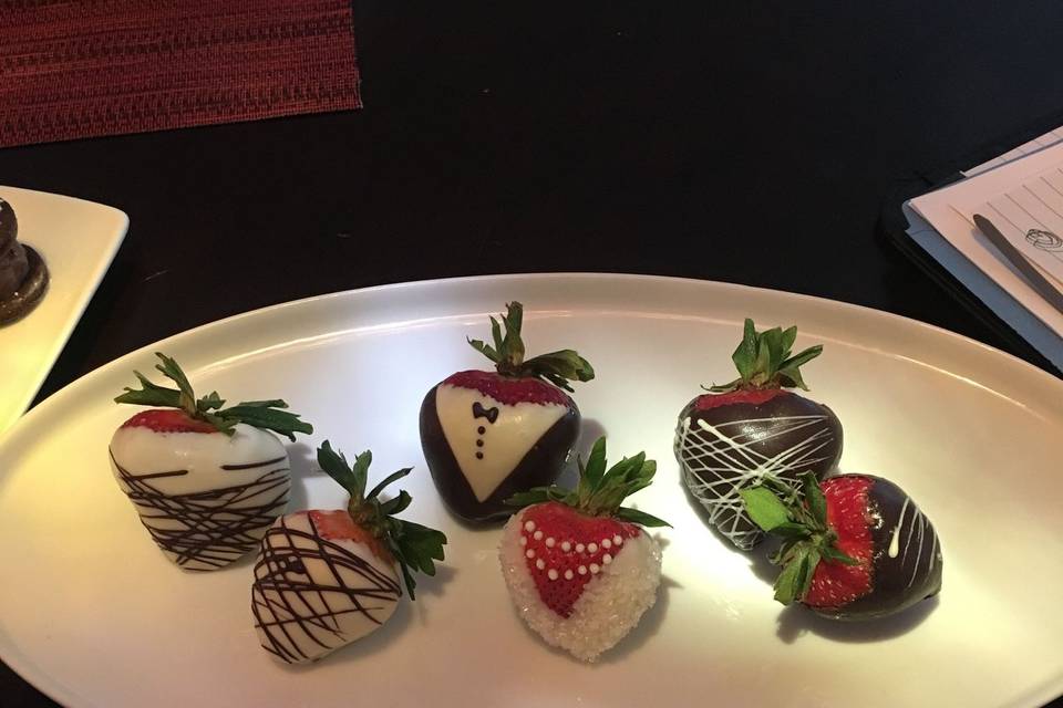 Bride and Groom strawberries