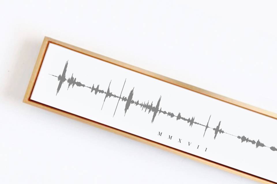 Modern narrow sound wave print