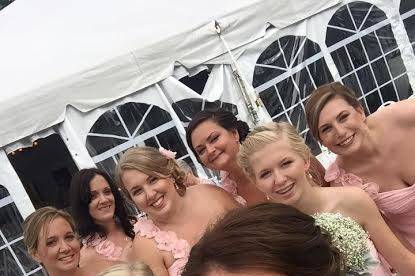 Bridesmaids and the bride