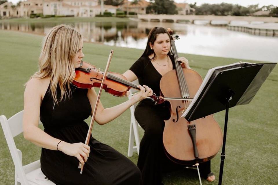 Violin + Cello Golf Course Wed