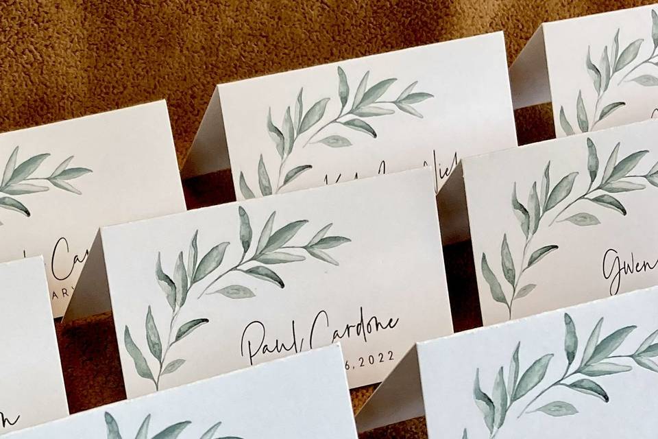 Tented Name Cards