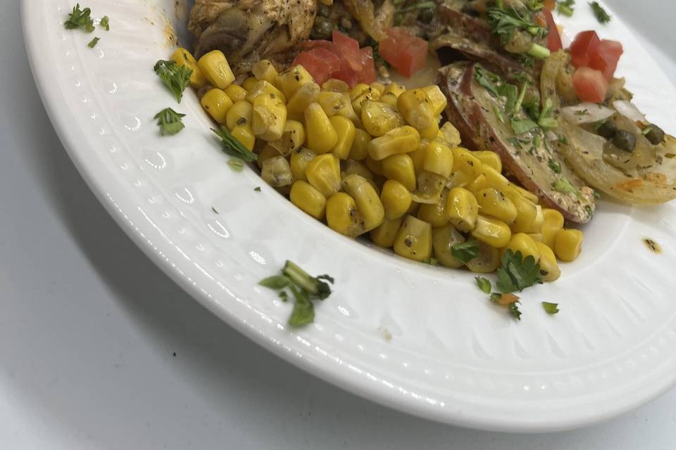 Chicken and corn power bowl
