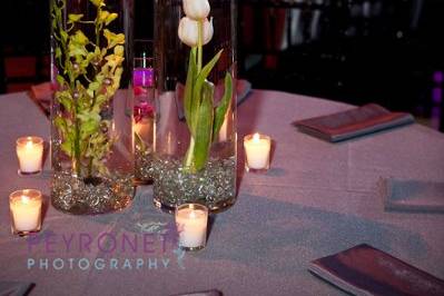 Table with candles and decor