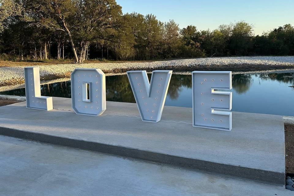 Love marquee letters