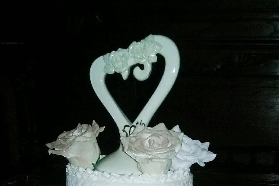 Three Tiered Buttercream with Sugar Paste Flowers.