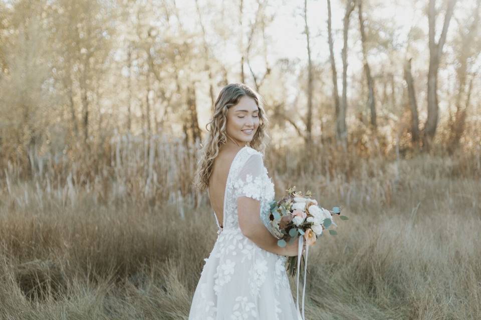Blissful bride