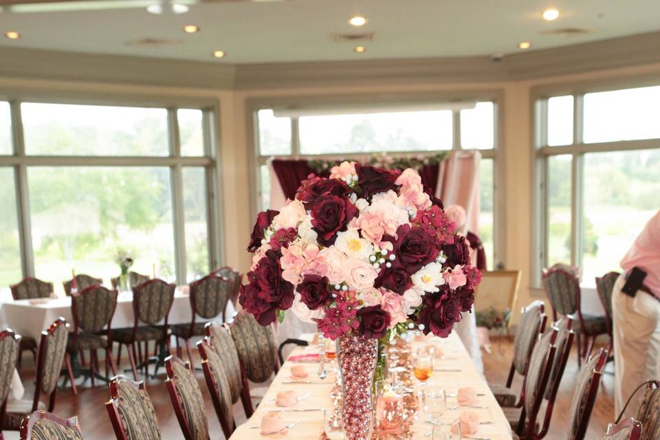 Centerpieces on the table