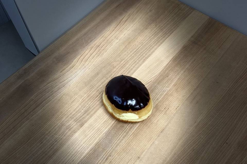 Boston creme doughnut