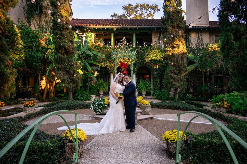 Gorgeous venue courtyard