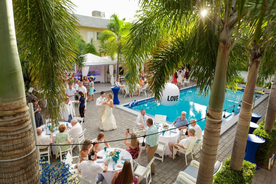 Poolside reception