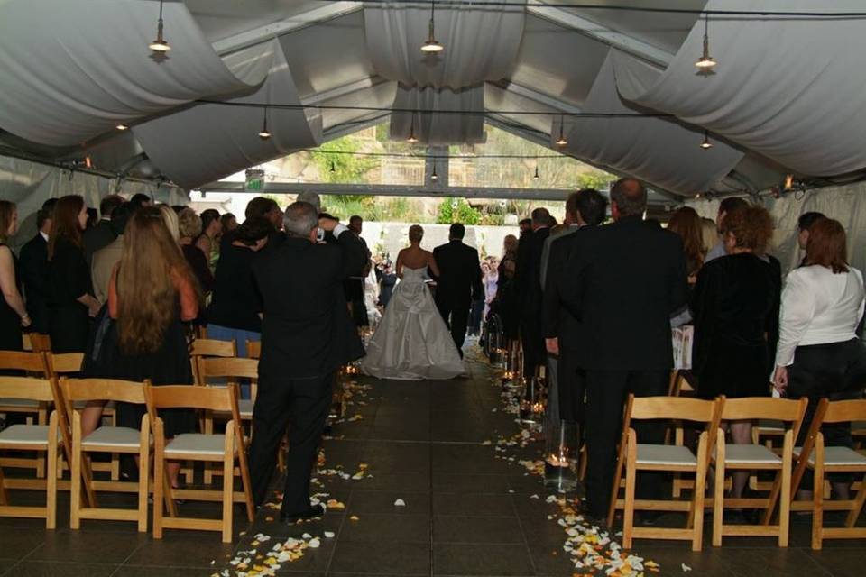 Escorting the bride