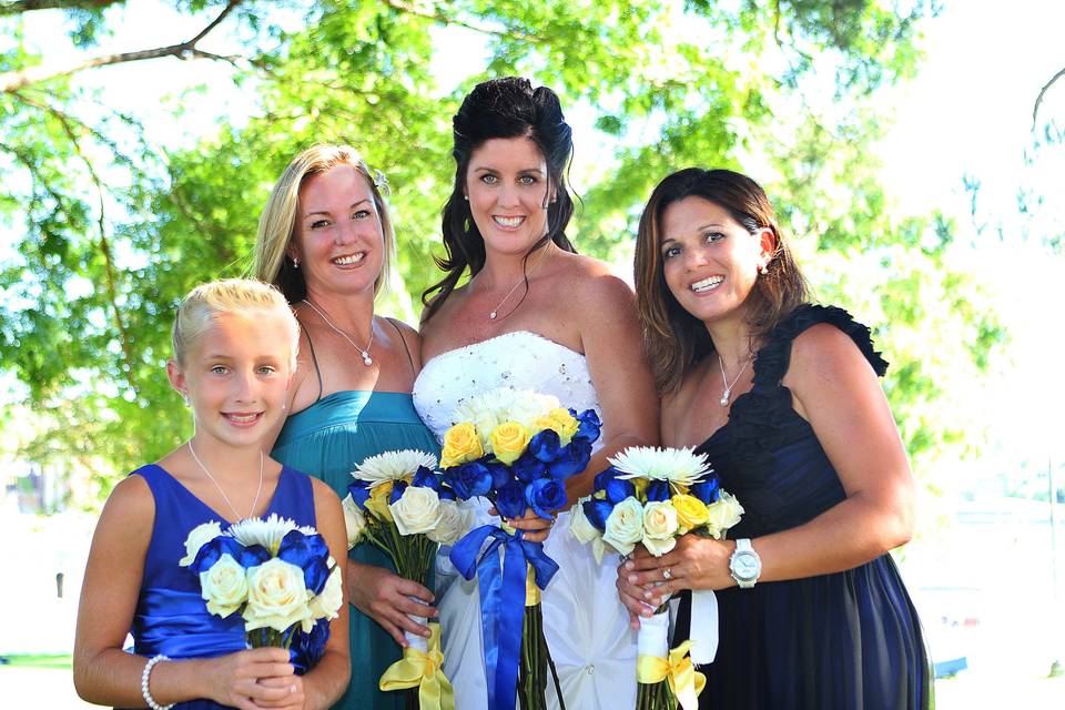 Bride and her ladies