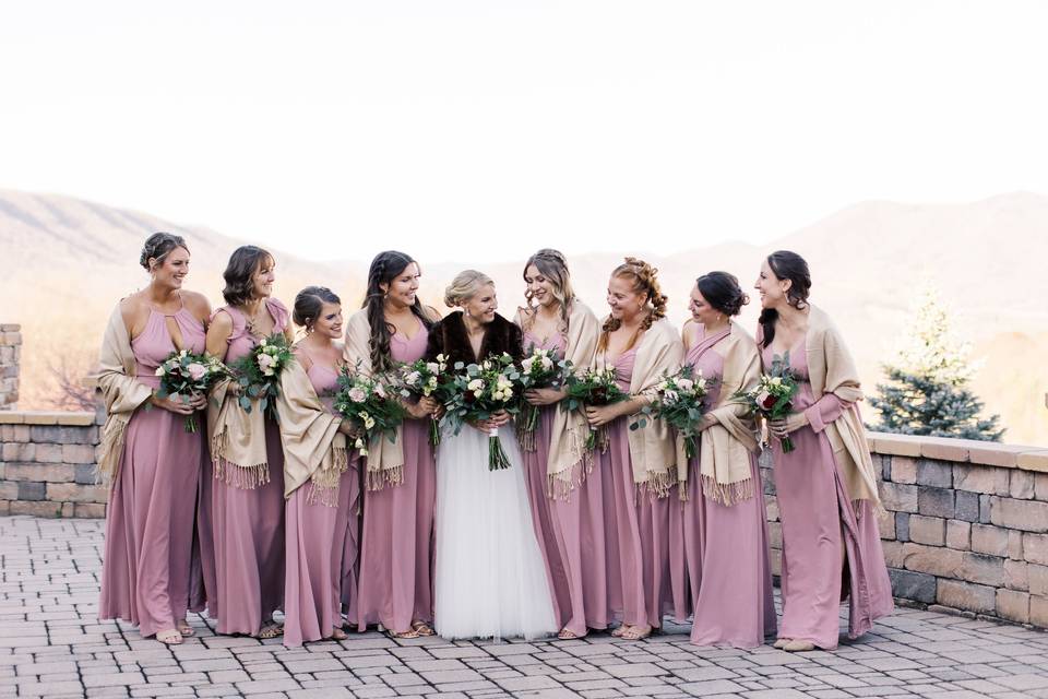 Boho bridal party