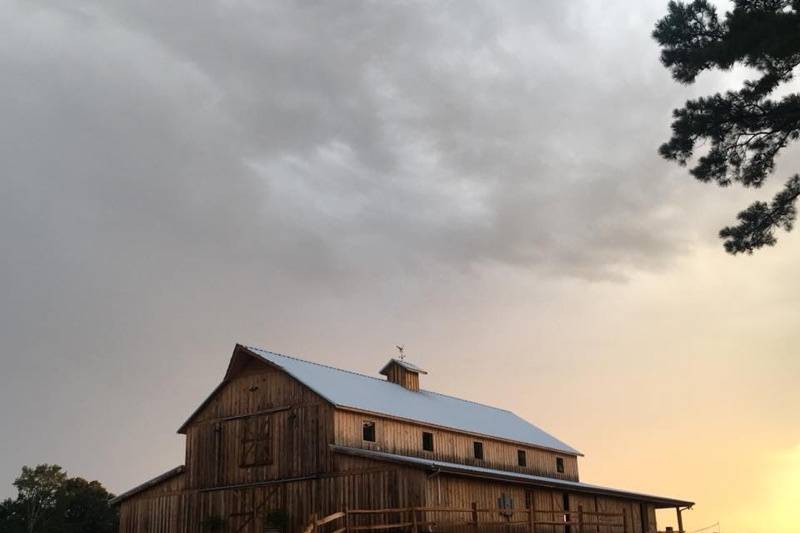 The barn at sunset