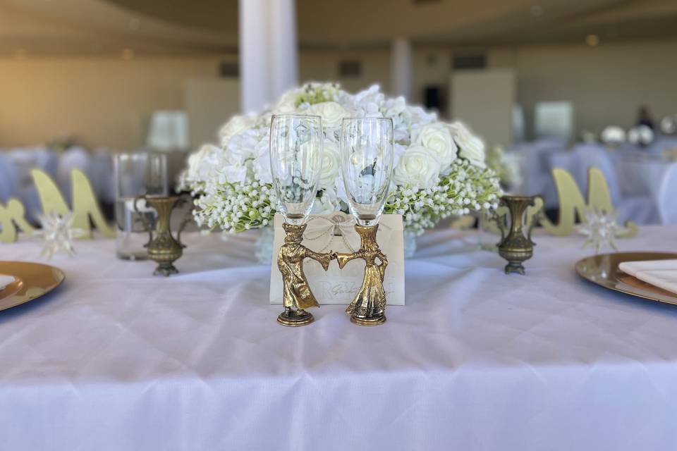 Fresh flower centrepieces