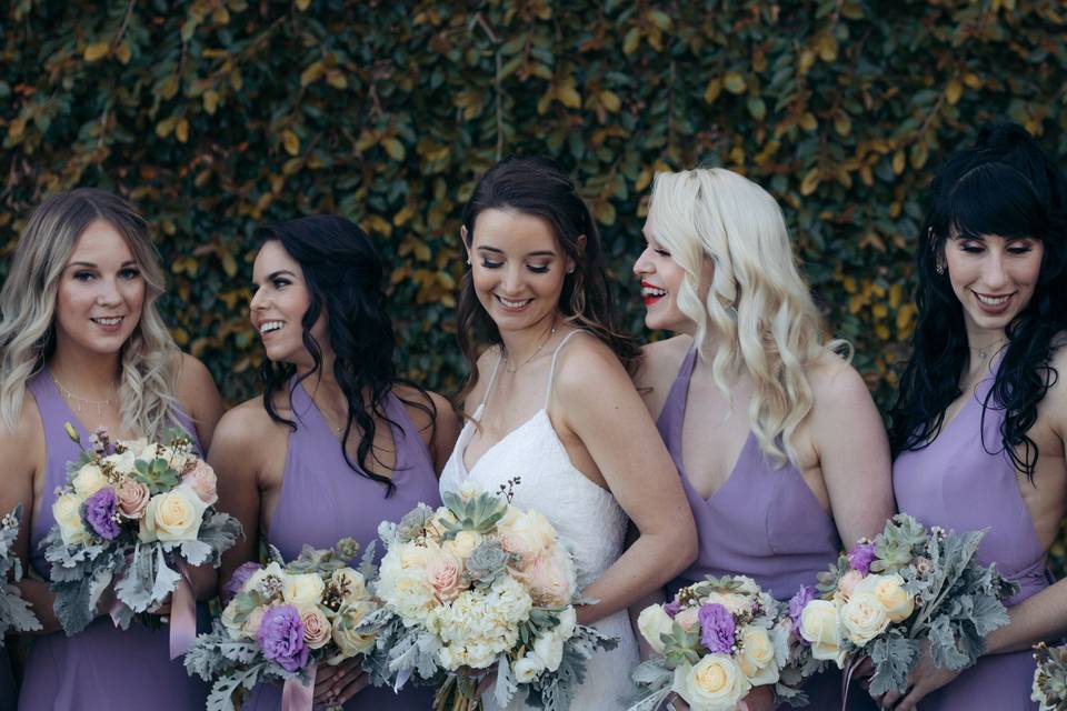 Bridal party bouquets