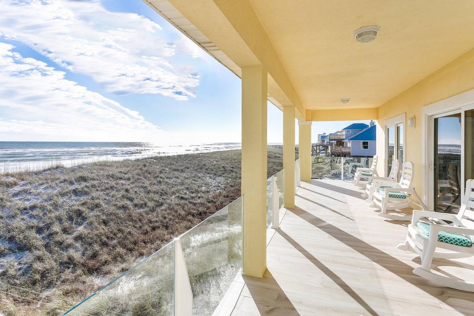 Ocean view from balcony