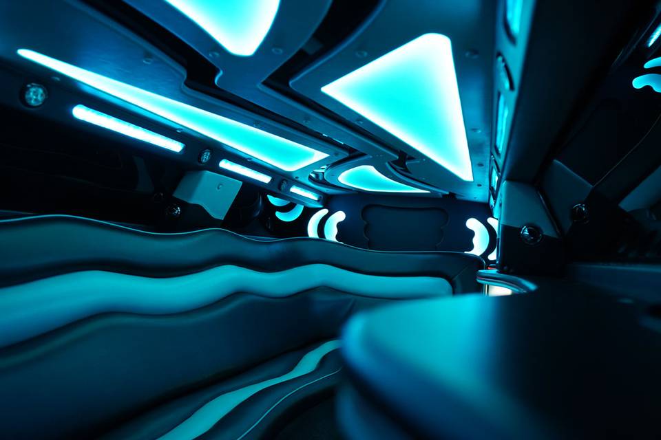 LED interior of limo