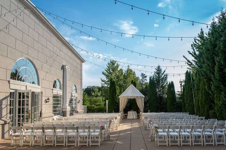 Outdoor ceremony area