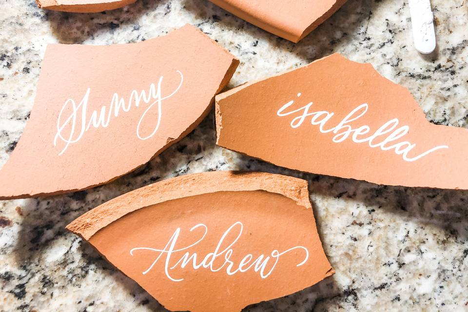 Terracotta Unique Place Cards