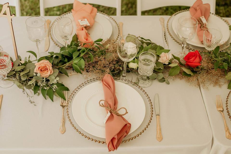 Colorful gold garland