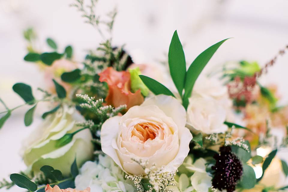 White Juliet Rose Bouquet