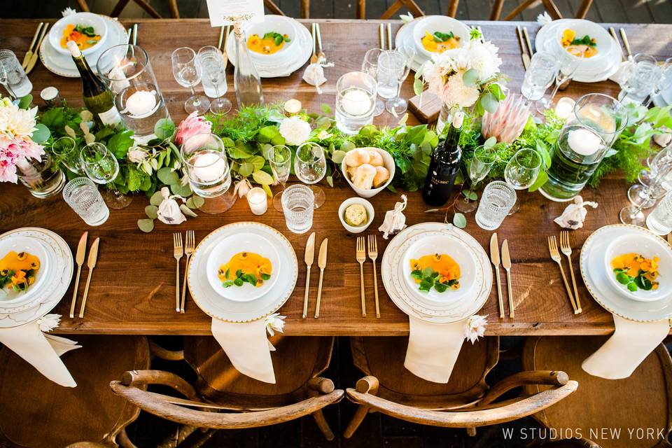 Table setting Sept. 2017, W Studios New York