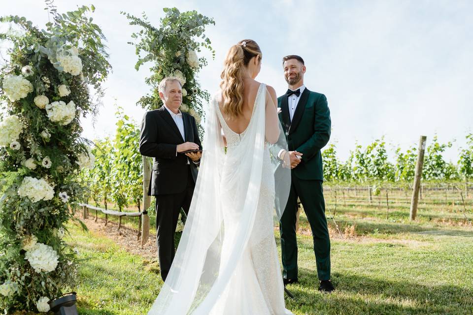 Ceremony by the vines