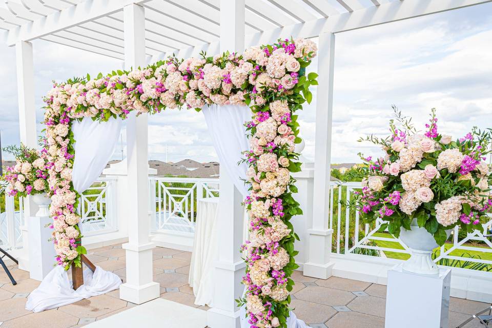 Ceremony Arch on Terrace