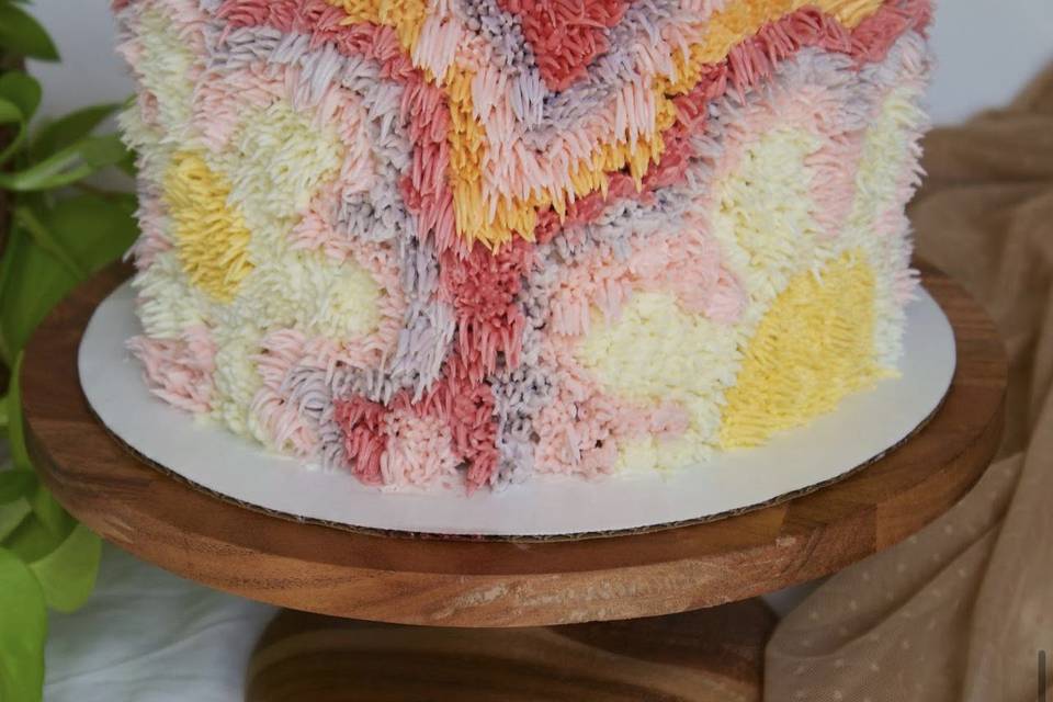 Fluffy Colorful Cake