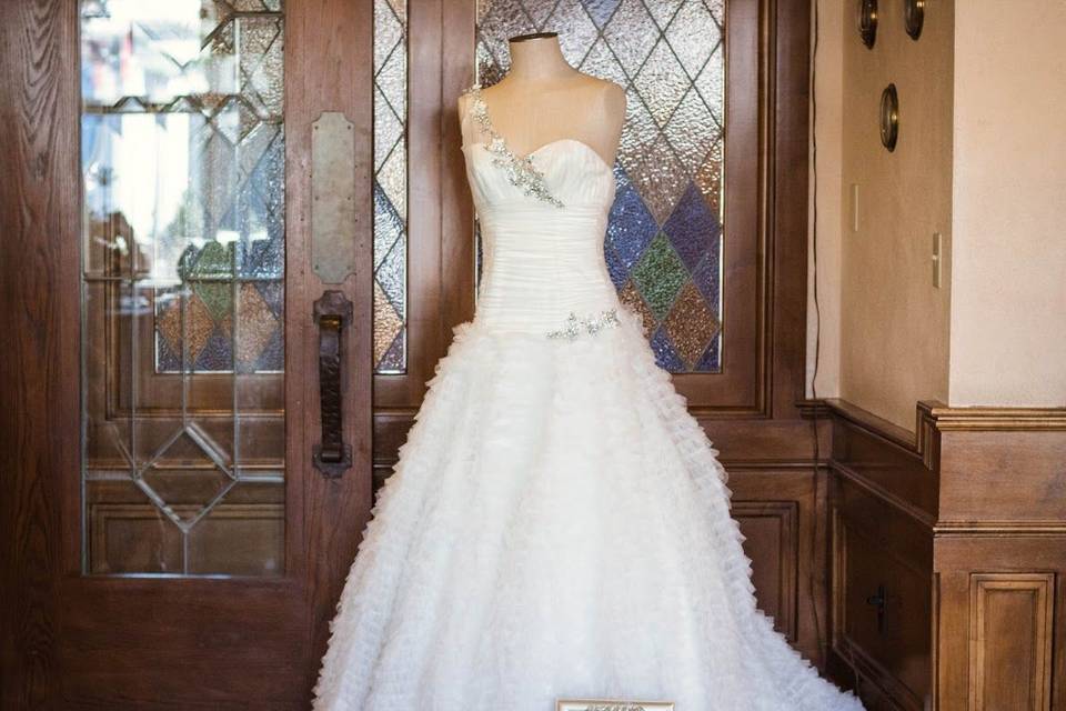 A beautiful gown from Something Borrowed Something New in Birch Run!