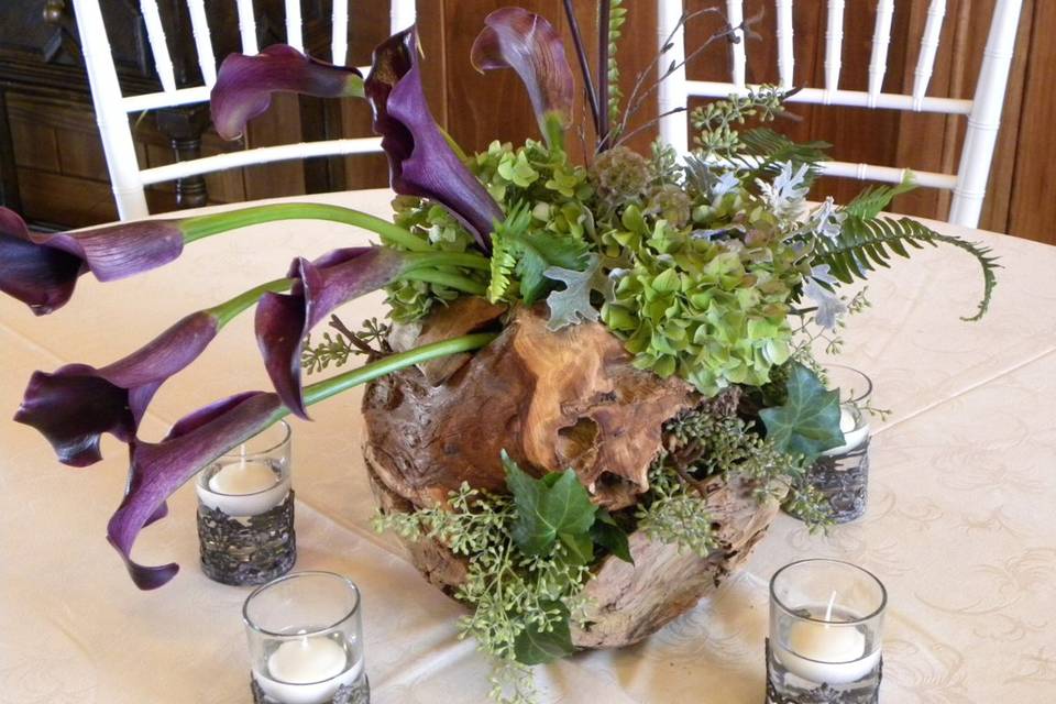 Leafy centerpiece