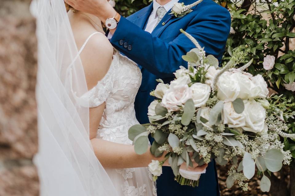 All white bouquet