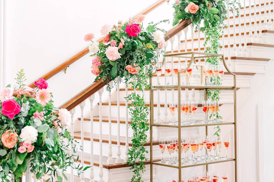 Pink staircase arrangements