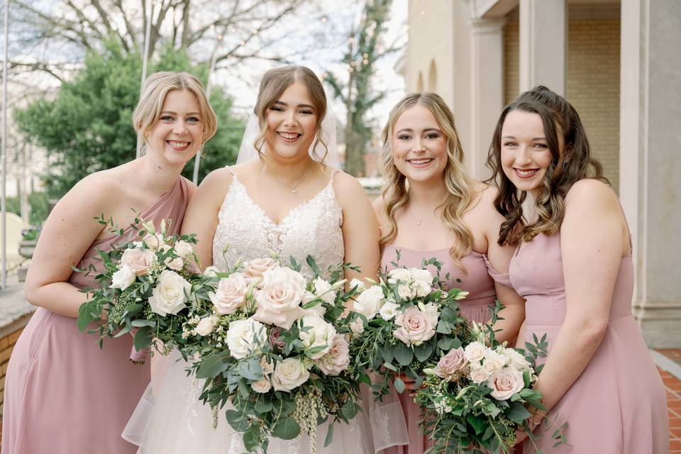 Pink and white bouquet