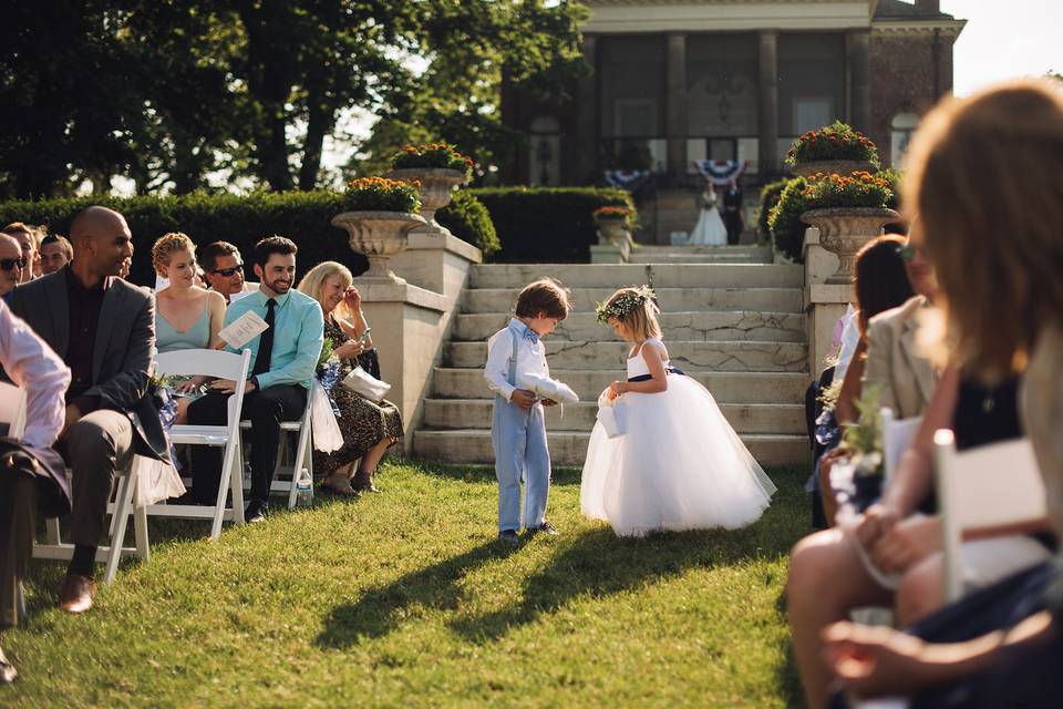 East Lawn steps