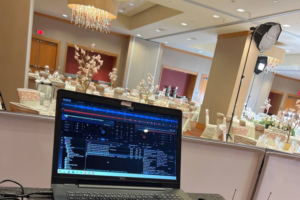 DJ console at a wedding-2