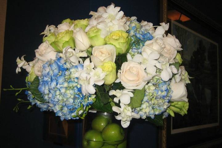 Blue and Green Apple Wedding