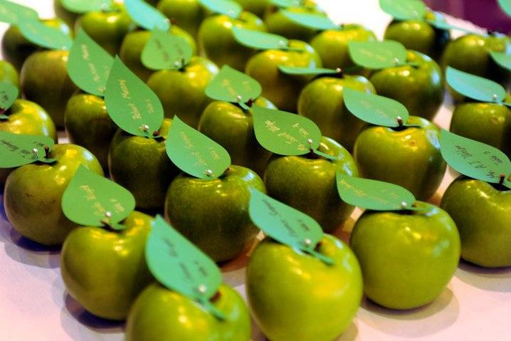 Blue and Green Apple Wedding