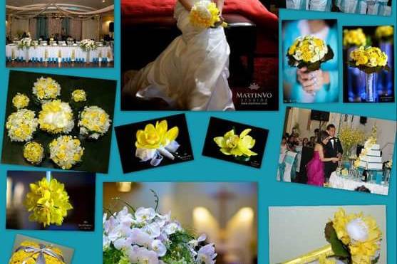 Yellow and turquoise theme